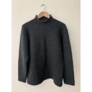 VTG Gap Roll Neck Sweater 100% Wool Gray Sz L  Heritage Legacy 1990s Minimalism